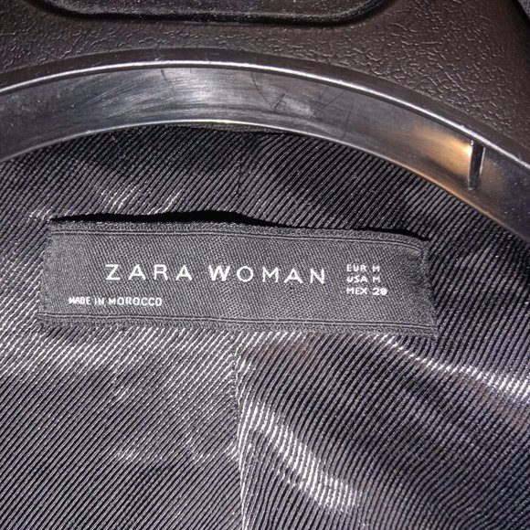 Zara Woman Between-Seasons-Coat A-Line Loose Fit Classic Coats Medium Black - Picture 7 of 7